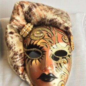 Bohemia Mask Hand Made And Paint Made In Czech Republic Embellished